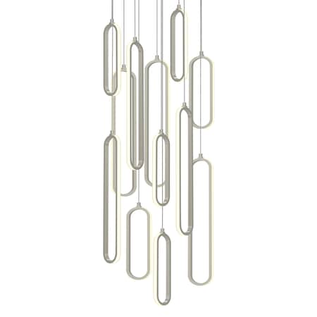 Afx Sienna LED Round Pendant, 18 in.W, Painted Nickel Finish, 174W, 5CCT SIEP99LAJD1NPRND12